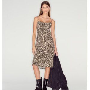 Leopard Print Slip Midi Dress